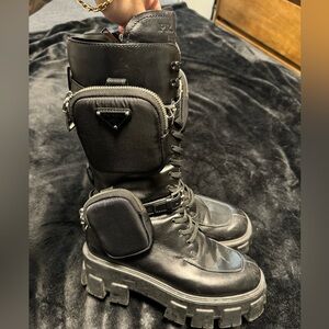 Prada Monolith Knee High Boots
